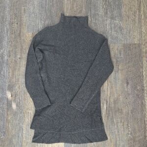 Bartolini Charcoal Ribbed Turtleneck Sweater
